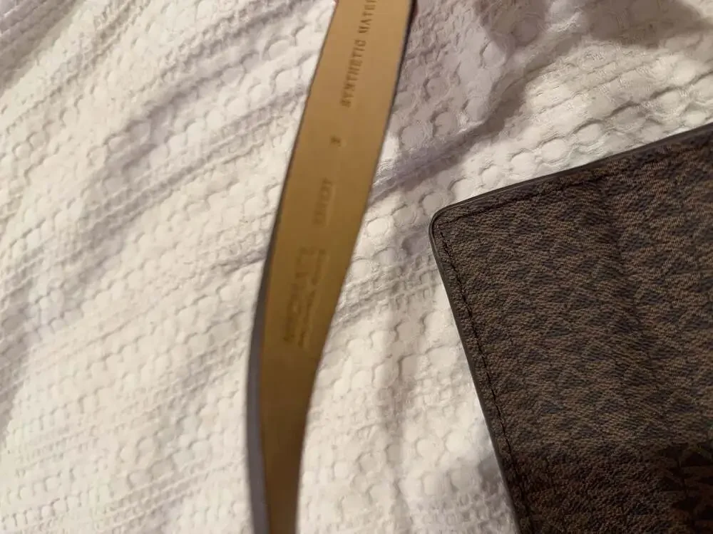 Michael Kors Signature Logo Belt Bag with Chain Detail